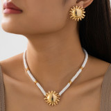 Gold Casual Solid Color Necklaces
