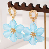 Blue Daily Flowers Earrings