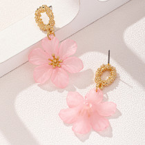 Pink Daily Flowers Earrings