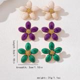 Multi-color Casual Flowers Earrings
