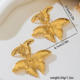 Gold Casual Butterfly Irregular Earrings