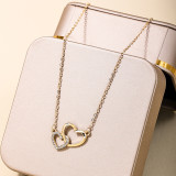 Silver Casual Heart Shaped Chains Necklaces