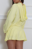 Blue Casual Sportswear Solid Color Pocket Zipper Hooded Long Sleeve Two Pieces