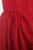 Purple Elegant Solid Color Zipper Fishtail Plus Size