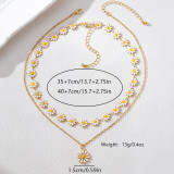 Gold Daily Flowers Chains Necklaces