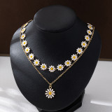Gold Daily Flowers Chains Necklaces