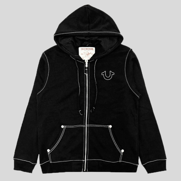 Black And White Casual Print Zipper Hooded Outerwear