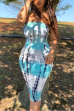 Purple Sexy Gradient Print Off Shoulder Dress