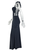 Light Yellow Sexy Solid Color Backless Halter Long Dresses