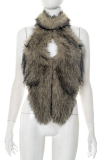 Brown Sexy Solid Color Backless Half A Turtleneck Tops