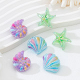 Multicolor 3 Pairs Of Fashionable Minimalist Dopamine Acrylic Earrings Set