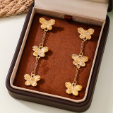 Gold Daily Butterfly Chains Earrings