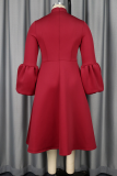 Green Elegant Solid Color Strap Design O Neck Long Dresses