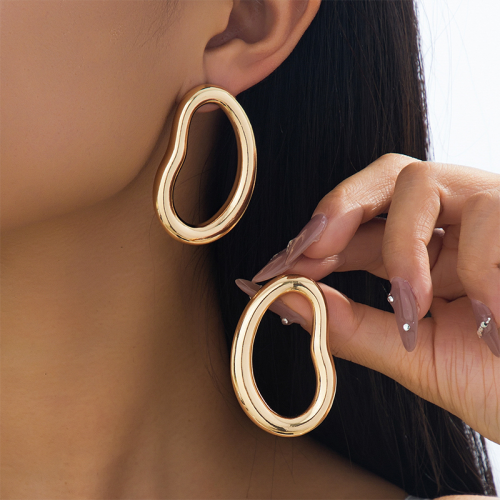 Gold Daily Hollow Out Irregular Earrings