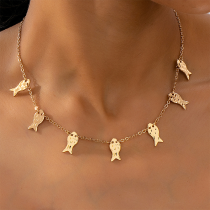 Gold Daily Solid Color Chains Necklaces