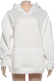 Black Sexy Solid Color Hollow Out Hooded Tops