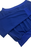 Rose Red Off-shoulder Cropped Sweatshirt Drawstring Wide-leg Pants Casual Stylish Two-piece Set