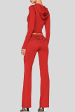 Black Zipper Ruched Cropped Top Flared Slim Loungewear Two-piece