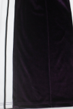 Purple Velvet Two Piece Set Zip Jacket Wide Leg Pants Casual Track Suit