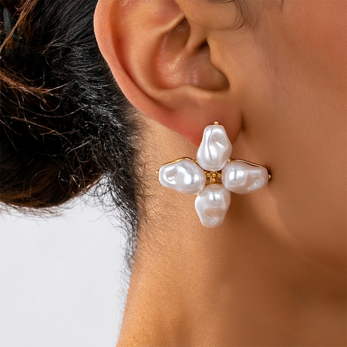 Golden Yellow Daily Solid Color Irregular Earrings