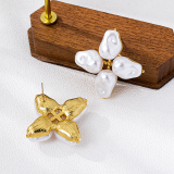 Golden Yellow Daily Solid Color Irregular Earrings