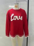 Light Blue Casual Street Daily Y2k Letters Embroidered O Neck Tops