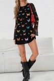 Red O Neck A Line Dresses