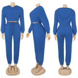 Red Casual Sportswear Daily Patchwork O Neck Long Sleeve Two Pieces