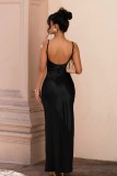 Camel Sexy Prom Solid Color Spaghetti Strap Dresses