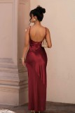 Camel Sexy Prom Solid Color Spaghetti Strap Dresses