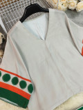Green Polka Dot V Neck Half Sleeve Two Pieces