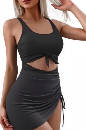 Black Sexy Casual Solid Color Swimwears
