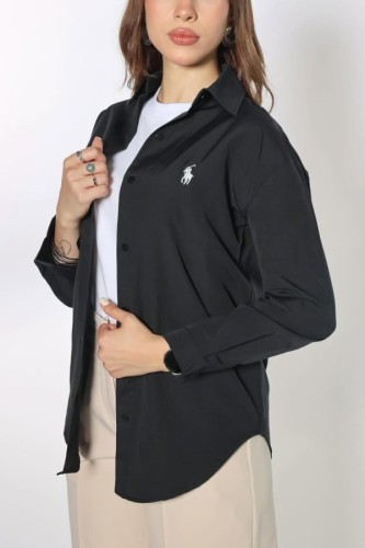 Black Casual Sportswear Daily Solid Color Cardigan Collar Tops