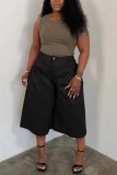 Black Ruched Plus Size