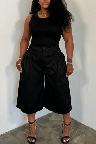 Black Ruched Plus Size