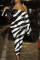 Sexy Casual Print Strapless Zebra Pattern Jumpsuit