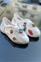 White Fashion Daily Hollowed Out Closed Sport Shoes