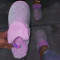 Purple Casual Living Hot Drill Keep Warm Plush Slippers