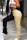 Yellow Fashion Casual Patchwork Basic Regular High Waist Trousers