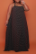 Black Fashion Dot Split Joint Halter Straight Plus Size Dresses