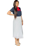 White Polyester Elastic Fly Mid Solid Asymmetrical Draped Pleated skirt Skirts