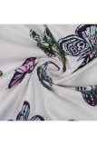 White Sexy Fashion Print Backless Milk. Sleeveless O Neck Jumpsuits