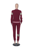 Colorful Blue Sexy Solid Patchwork O Neck Long Sleeve Two Pieces