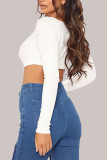 Red Casual Living Solid Hollowed Out V Neck Skinny Romper