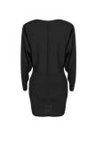 Red Fashion adult Casual Cap Sleeve Long Sleeves V Neck Step Skirt Mini Patchwork Solid Beadin