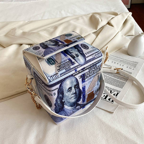 Blue Fashion Casual Print Crossbody Bag