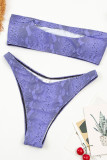 Purple Sexy Print Swimwears