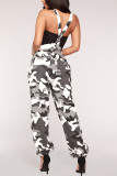 Pink Casual Print Regular Mid Waist Pencil Bottoms