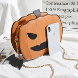 Brown Fashion Casual Patchwork Pumpkin Crossbody Bag