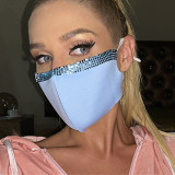 Light Blue Fashion Casual Print Face Protection